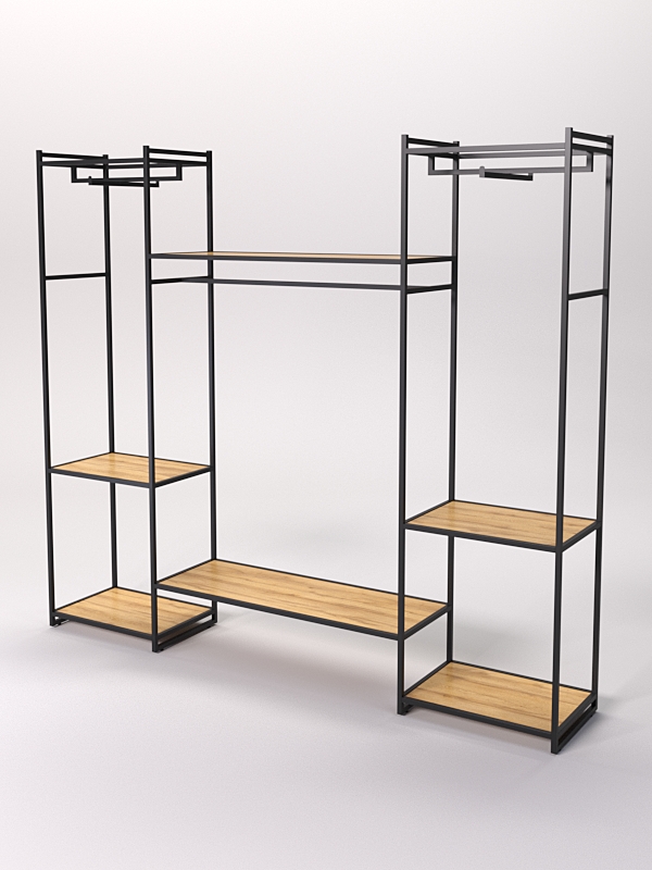 Стеллаж Стронг №44 в стиле ЛОФТ, Дуб Золотистый