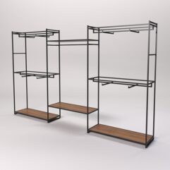 Стеллаж Стронг №45 в стиле ЛОФТ, Орех