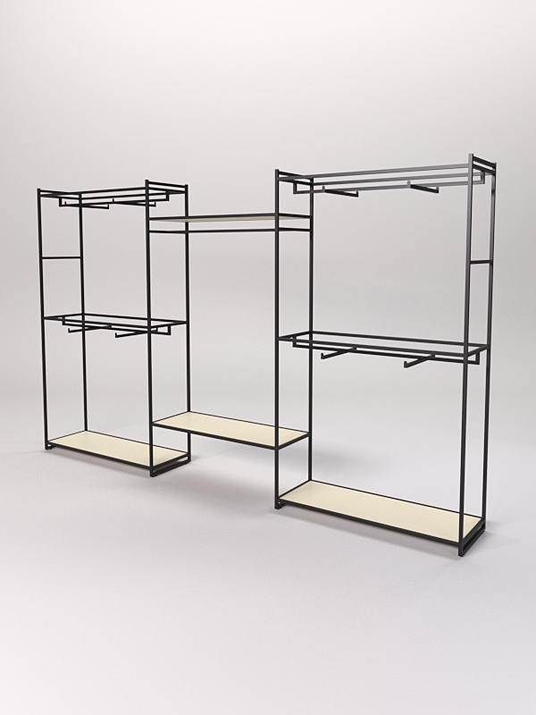 Стеллаж Стронг №45 в стиле ЛОФТ, Крем Вайс