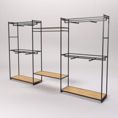 Стеллаж Стронг №45 в стиле ЛОФТ, Дуб Золотистый