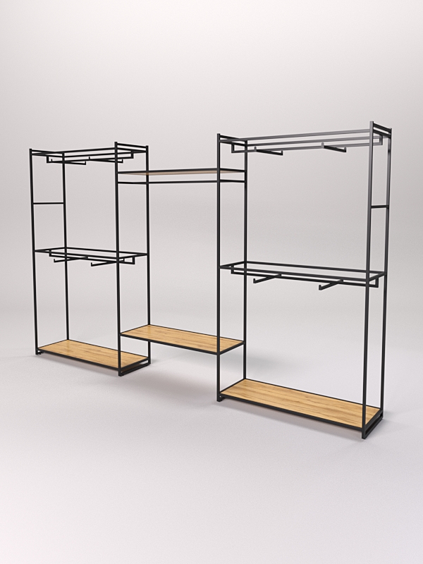 Стеллаж Стронг №45 в стиле ЛОФТ, Дуб Золотистый