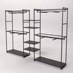 Стеллаж Стронг №46 в стиле ЛОФТ, Черный