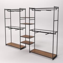 Стеллаж Стронг №46 в стиле ЛОФТ, Орех