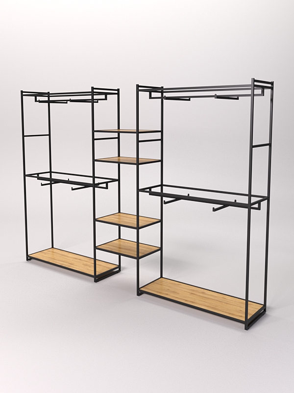 Стеллаж Стронг №46 в стиле ЛОФТ, Дуб Золотистый