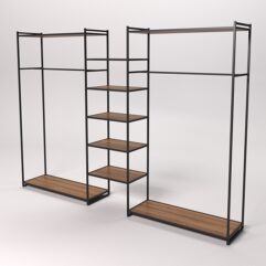 Стеллаж Стронг №47 в стиле ЛОФТ, Орех