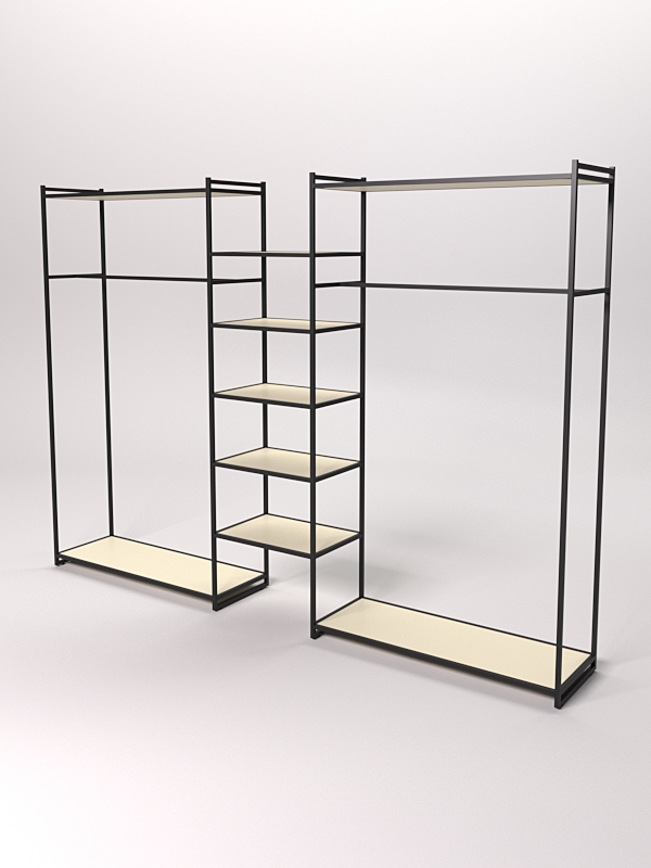 Стеллаж Стронг №47 в стиле ЛОФТ, Крем Вайс