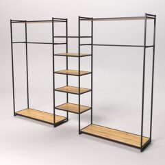 Стеллаж Стронг №47 в стиле ЛОФТ, Дуб Золотистый