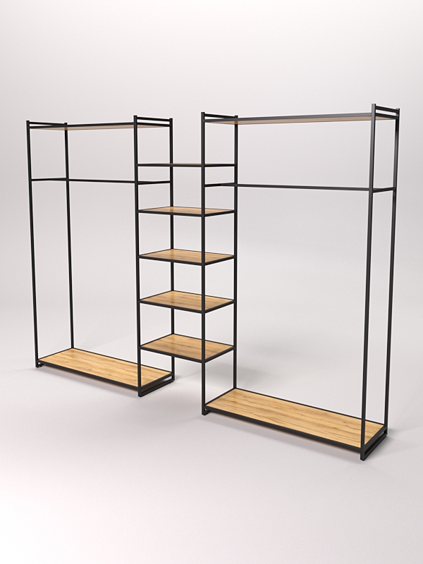 Стеллаж Стронг №47 в стиле ЛОФТ, Дуб Золотистый