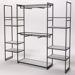 Стеллаж Стронг №48 в стиле ЛОФТ, Серый