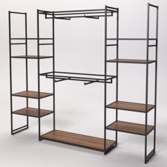 Стеллаж Стронг №48 в стиле ЛОФТ, Орех