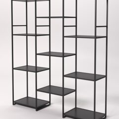 Стеллаж Стронг №49 в стиле ЛОФТ, Черный