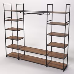 Стеллаж Стронг №51 в стиле ЛОФТ, Орех