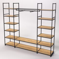 Стеллаж Стронг №51 в стиле ЛОФТ, Дуб Золотистый