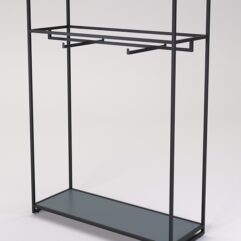 Стеллаж Стронг №93 в стиле ЛОФТ, Темно-Серый