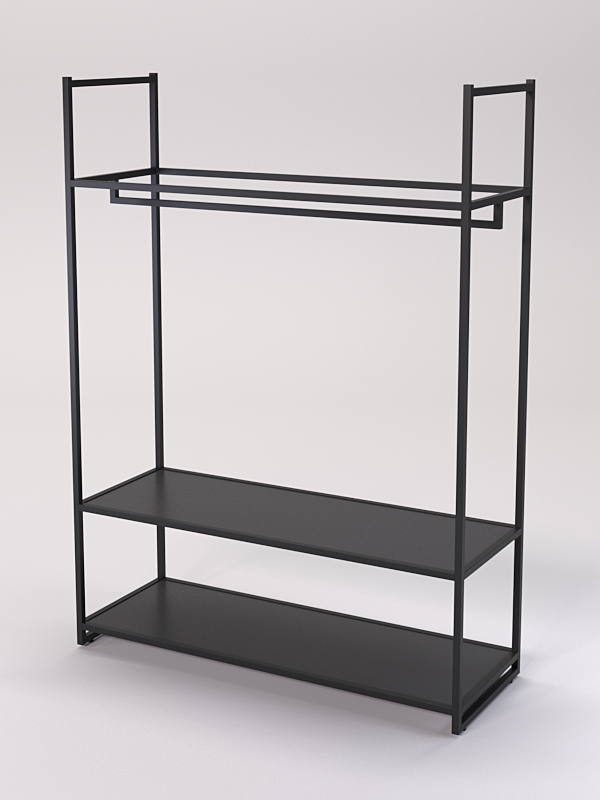 Стеллаж Стронг №101 в стиле ЛОФТ, Черный