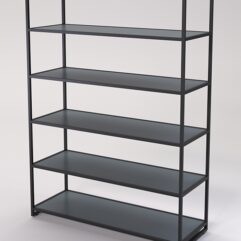 Стеллаж Стронг №103 в стиле ЛОФТ, Темно-Серый