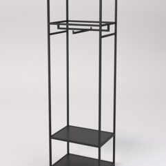 Стеллаж Стронг №125 в стиле ЛОФТ, Черный