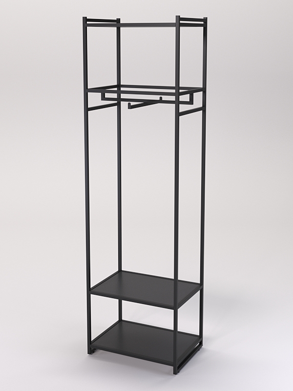 Стеллаж Стронг №125 в стиле ЛОФТ, Черный