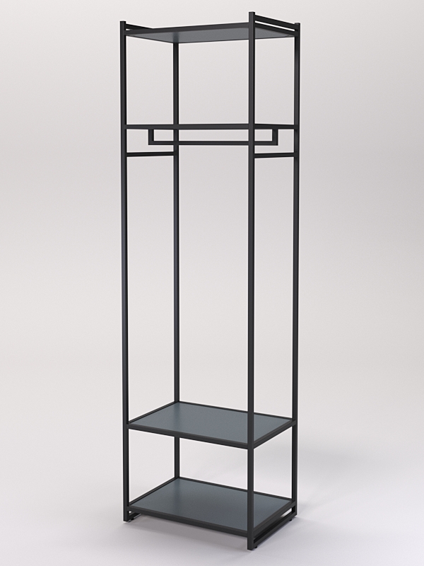 Стеллаж Стронг №127 в стиле ЛОФТ, Темно-Серый