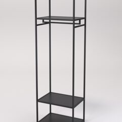 Стеллаж Стронг №129 в стиле ЛОФТ, Черный