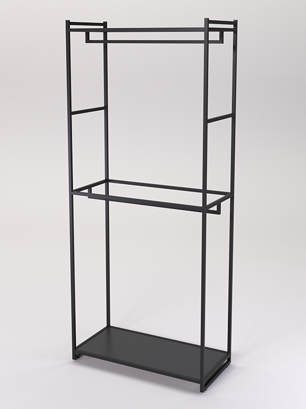 Стеллаж Стронг №142 в стиле ЛОФТ, Черный