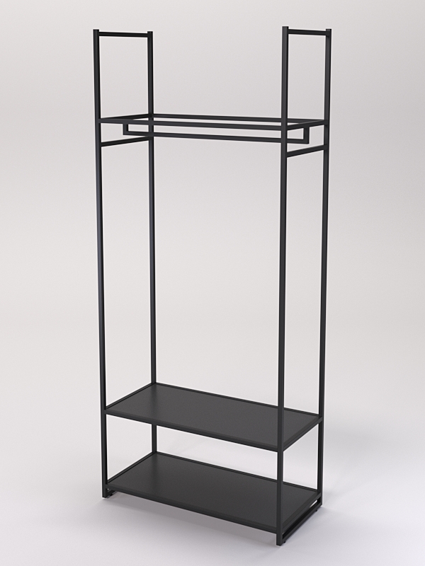 Стеллаж Стронг №143 в стиле ЛОФТ, Черный