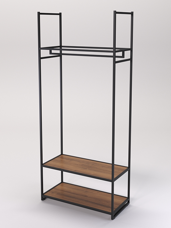 Стеллаж Стронг №143 в стиле ЛОФТ, Орех