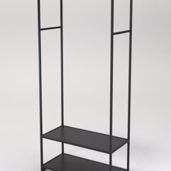 Стеллаж Стронг №144 в стиле ЛОФТ, Черный