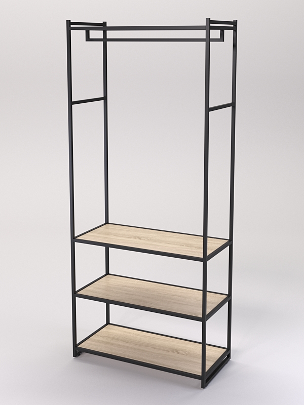 Стеллаж Стронг №145 в стиле ЛОФТ, Дуб Сонома