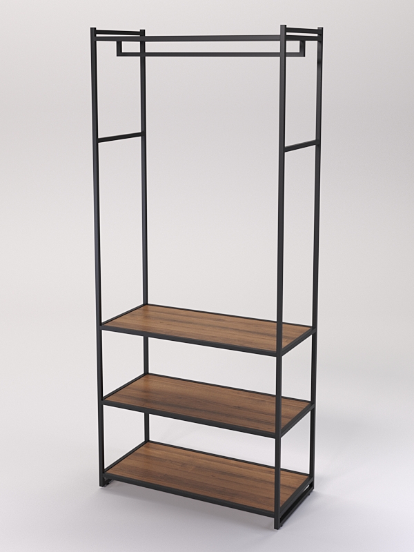 Стеллаж Стронг №145 в стиле ЛОФТ, Орех