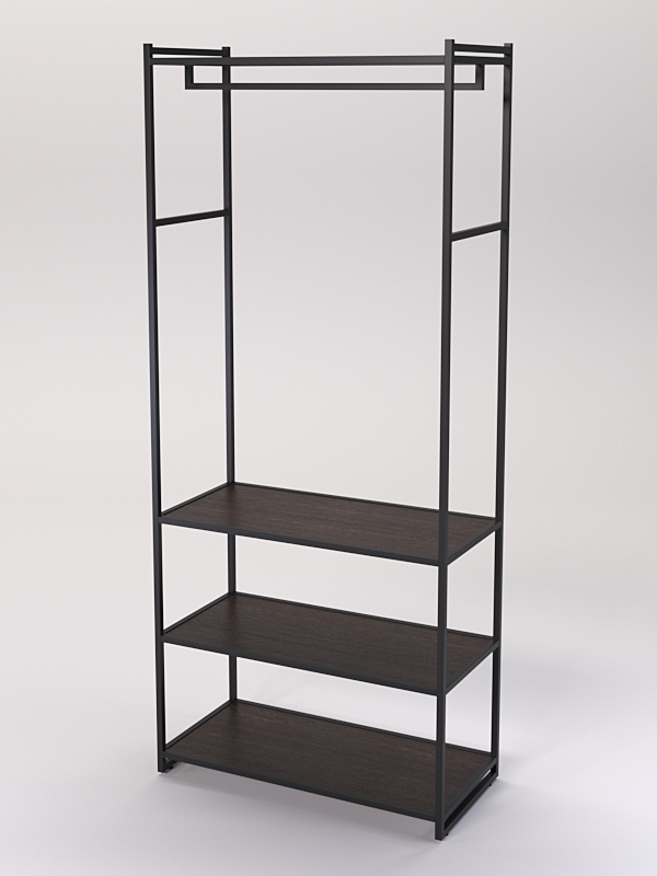 Стеллаж Стронг №145 в стиле ЛОФТ, Дуб Венге