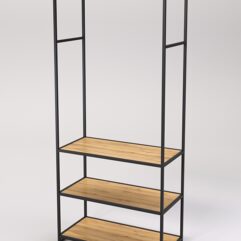 Стеллаж Стронг №145 в стиле ЛОФТ, Дуб Золотистый