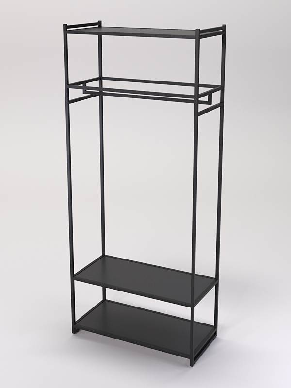 Стеллаж Стронг №146 в стиле ЛОФТ, Черный