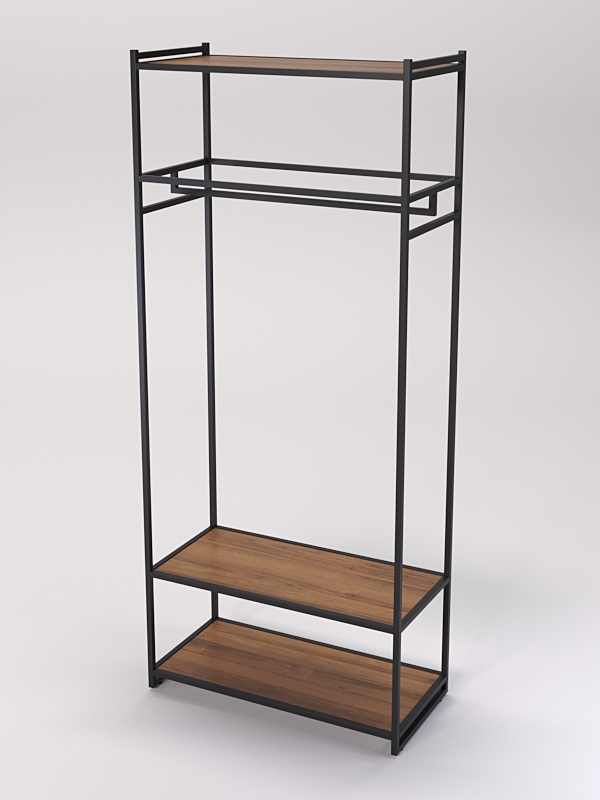 Стеллаж Стронг №146 в стиле ЛОФТ, Орех