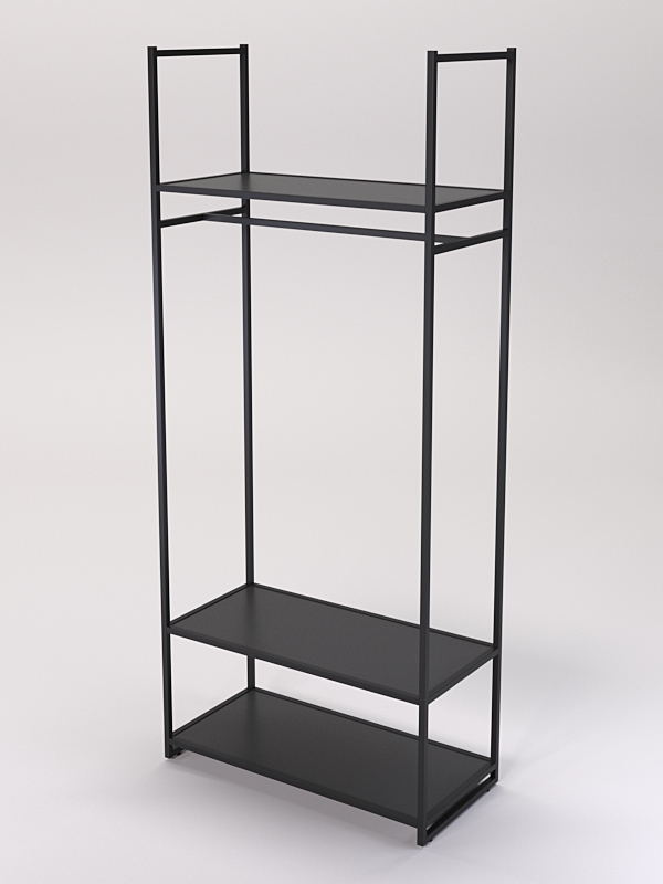 Стеллаж Стронг №147 в стиле ЛОФТ, Черный