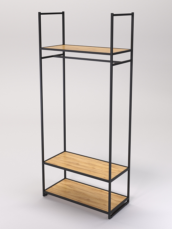 Стеллаж Стронг №147 в стиле ЛОФТ, Дуб Золотистый