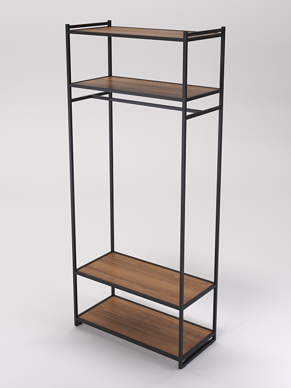 Стеллаж Стронг №148 в стиле ЛОФТ, Орех