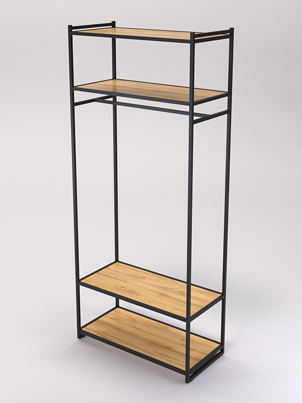 Стеллаж Стронг №148 в стиле ЛОФТ, Дуб Золотистый