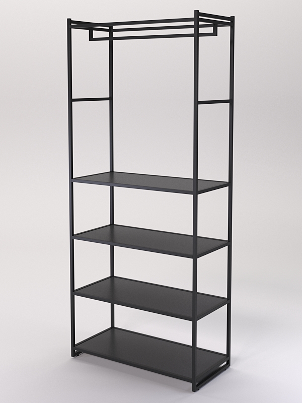 Стеллаж Стронг №149 в стиле ЛОФТ, Черный