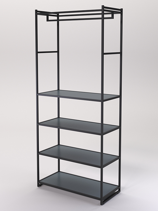 Стеллаж Стронг №149 в стиле ЛОФТ, Темно-Серый