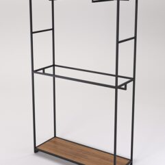 Стеллаж Стронг №160 в стиле ЛОФТ, Орех