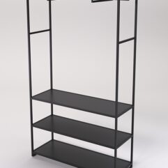 Стеллаж Стронг №170 в стиле ЛОФТ, Черный