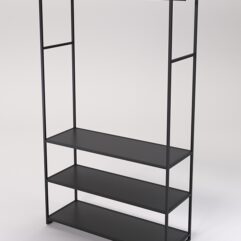 Стеллаж Стронг №172 в стиле ЛОФТ, Черный