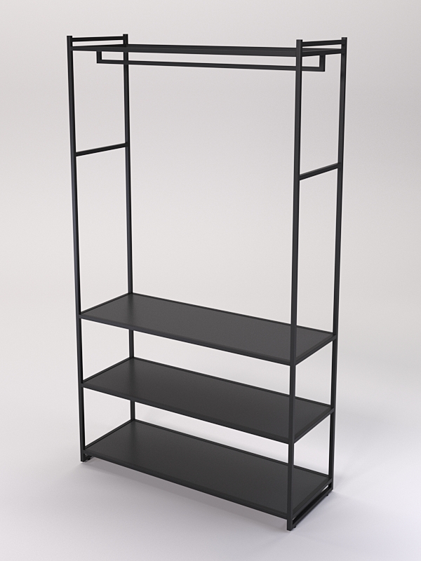 Стеллаж Стронг №172 в стиле ЛОФТ, Черный