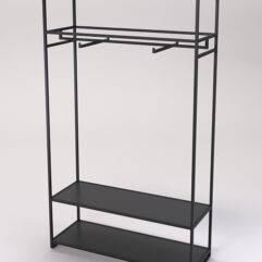 Стеллаж Стронг №174 в стиле ЛОФТ, Черный