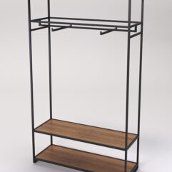 Стеллаж Стронг №174 в стиле ЛОФТ, Орех