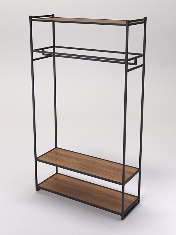 Стеллаж Стронг №176 в стиле ЛОФТ, Орех