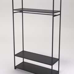 Стеллаж Стронг №178 в стиле ЛОФТ, Черный