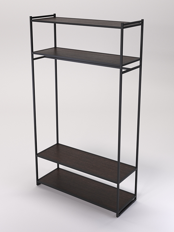 Стеллаж Стронг №180 в стиле ЛОФТ, Дуб Венге