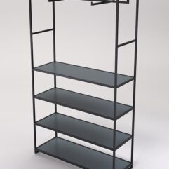 Стеллаж Стронг №182 в стиле ЛОФТ, Темно-Серый